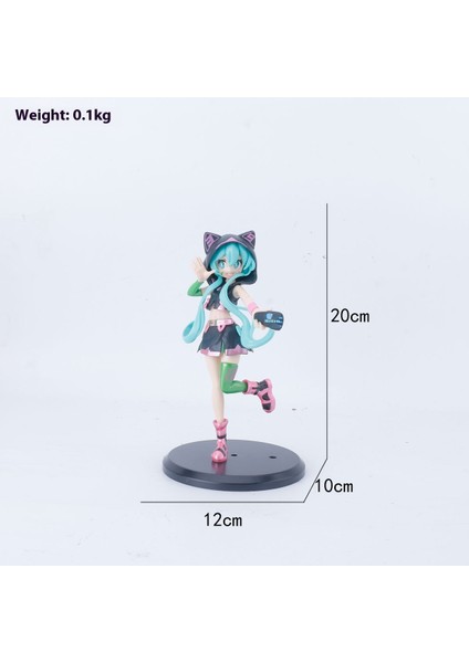 Hatsune Miku El Modeli Ikincil Yuan Sevimli Masaüstü Şasi Süsleri El Aleti (Yurt Dışından)