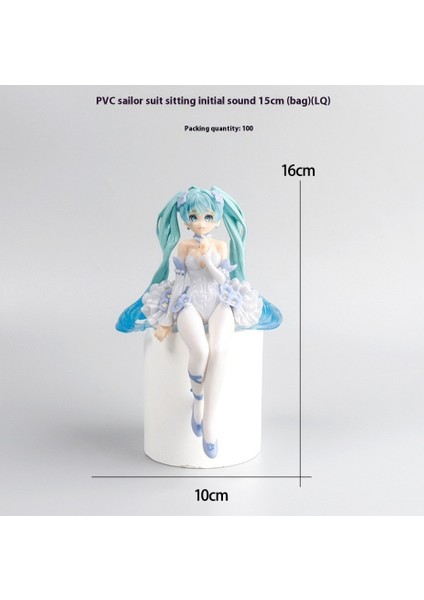 Hatsune Miku El Modeli Ikincil Yuan Sevimli Masaüstü Şasi Süsleri El Aleti (Yurt Dışından)