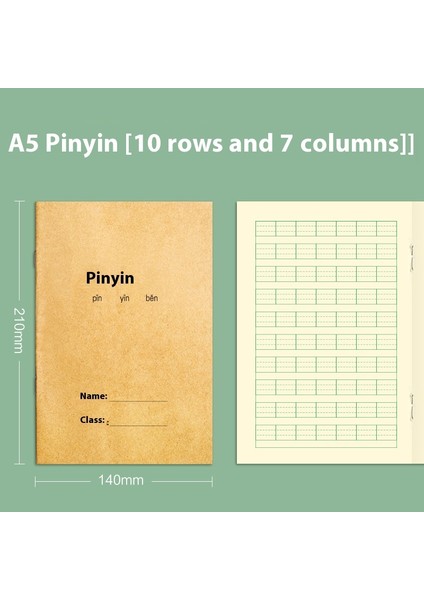 Kraft Kağıt Çalışma Kitabı Ilkokul ve Ortaokul Öğrencileri Birleştirilmiş Standart Alıştırma Kitabı Ingilizce Matematik Kompozisyon Kitabı Defter 10 Kitap Seti (Yurt Dışından)