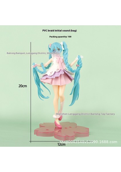 Hatsune Miku El Modeli Ikincil Yuan Sevimli Masaüstü Şasi Süsleri El Aleti (Yurt Dışından)