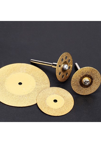 10 Adet Elmas Kesme Tekerleği Kesme Diskleri Kaplamalı Döner Aletler Titanyum Kaplama Elmas Tekerlek/mandrel 18MM (Yurt Dışından)