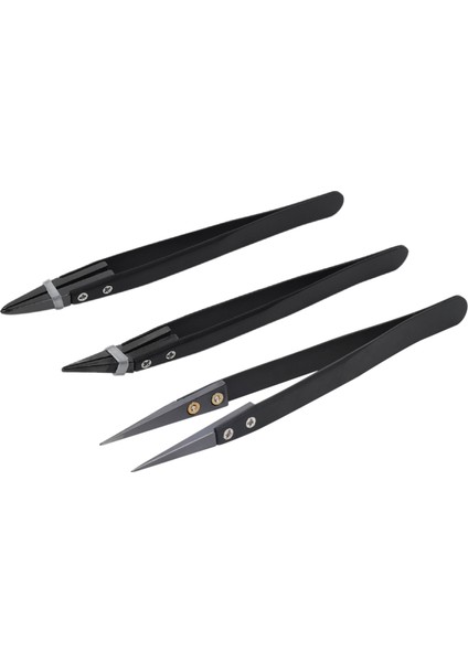 Siyah Seramik Cımbız Seti - Antistatik, Korozyon Önleyici, Antimanyetik, Yüksek Isıya Dayanıklı (3 Paket) (Yurt Dışından)