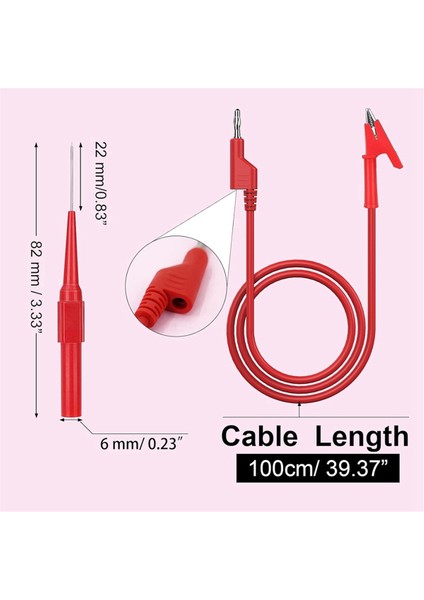 Multimetre Muz Fiş - Timsah Timsah Klip Test Probu, Muz Fiş - Muz Fiş Kablosu 4 Adet Test Probu Pimleri (Yurt Dışından) fiyatları