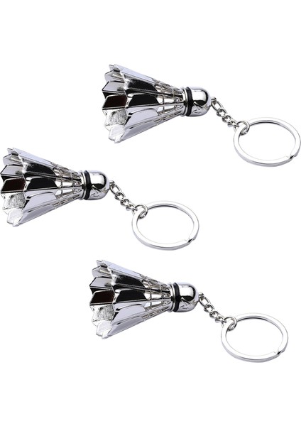 3x Metal Badminton Anahtarlık Badminton Turnuvası Hatıra Anahtarlık Kolye Spor Spor Sevimli Kolye (Yurt Dışından)