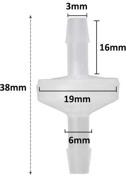 32 Adet 1/4 Inç Çek Valf 6mm Pvdf Tek Yönlü Vana Inline Çek Valf Geri Dönüşsüz Çek Valf Yakıt Gaz Sıvı Hava (Yurt Dışından) fiyatları