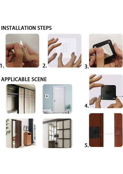 3x Yumruksuz Otomatik Sensörlü Kapı Kapatıcı Tüm Kapılar Için Otomatik Olarak Kapatılır (Yurt Dışından) fırsatları