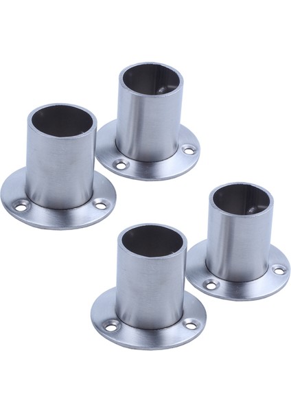 Gardırop 25MM Tüp Paslanmaz Çelik Ray Çubuk Ucu Destek Braketi 2 Adet (Yurt Dışından)