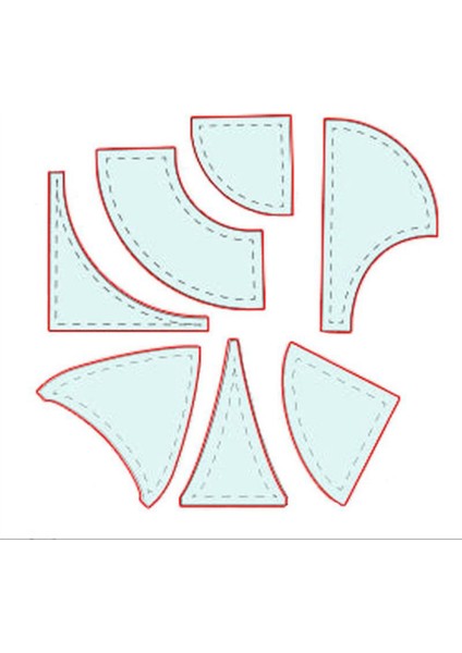 7pcs Masa Bayrağı Kapitone Cetvel Seti Patchwork Cetvel Kapitone Araçları Dıy (Yurt Dışından)