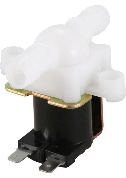 2x 3/8 Inç 12VDC Hortum Dikenli Solenoid Valf Plastik Gövde, Beyaz ve Siyah (Yurt Dışından) indirimleri