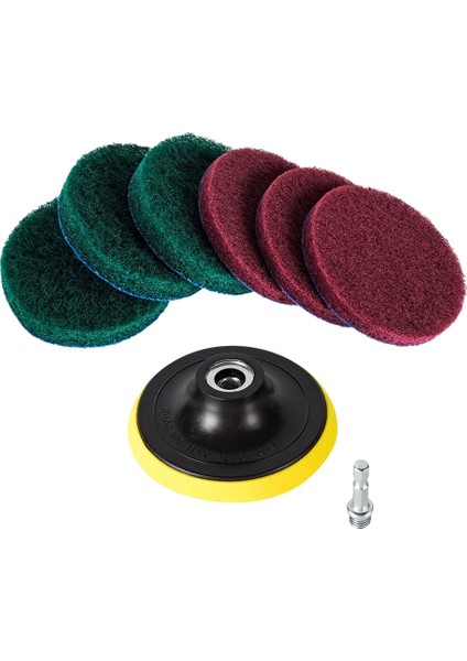 4 Inç Matkap Güç Fırçası Kiremit Scrubber Ovma Pedleri Temizleme Kiti (Yurt Dışından)