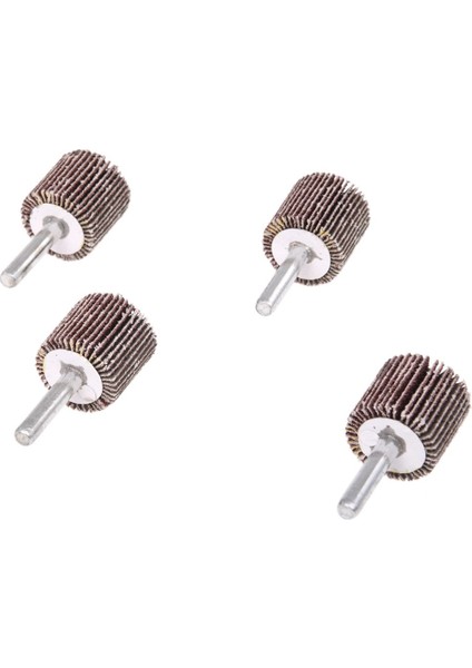 4 Adet 25MM Kafa 6mm Şaft Parlatma Aşındırıcı Montajlı Mop Zımpara Ucu (Yurt Dışından)