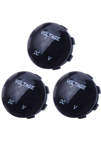 3x 5V-25V Dc Voltmetre LED Dijital Ekran Panele Monte Yuvarlak Su Geçirmez Araba Motosiklet Araba (Yurt Dışından)