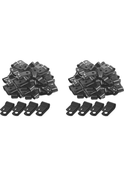 2000 Adet 1/4 Inç Siyah Naylon R-Tipi Kablo Klipsleri Montaj Için Kapalı Açık Halat Işık Elektrik Teli Kelepçe Raptiye (Yurt Dışından)
