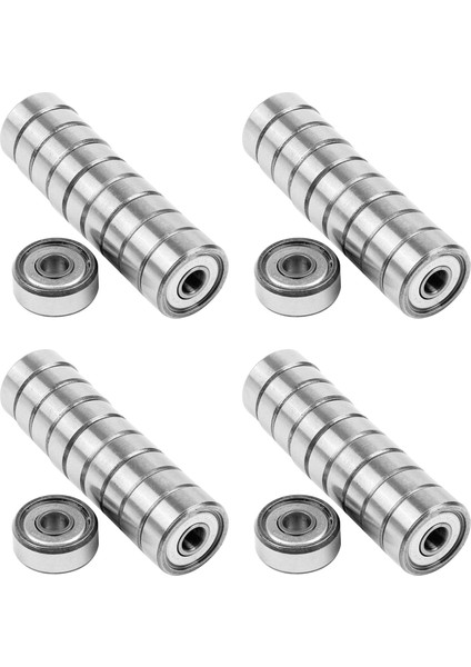 40 Adet Minyatür Mühürlü Metal Korumalı Metrik Radyal Rulman Modeli: 604 Zz 4X12X4MM (Yurt Dışından)