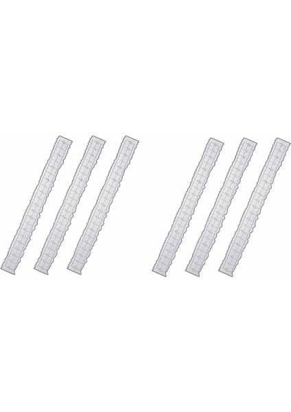 Kart Yapımı Araçları Için 3 Parça 8,4 Inç Metal Düzensiz Kenarlar Cetvel (Yurt Dışından)