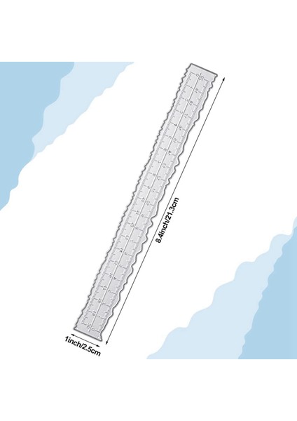 Kart Yapımı Araçları Için 3 Parça 8,4 Inç Metal Düzensiz Kenarlar Cetvel (Yurt Dışından) modelleri