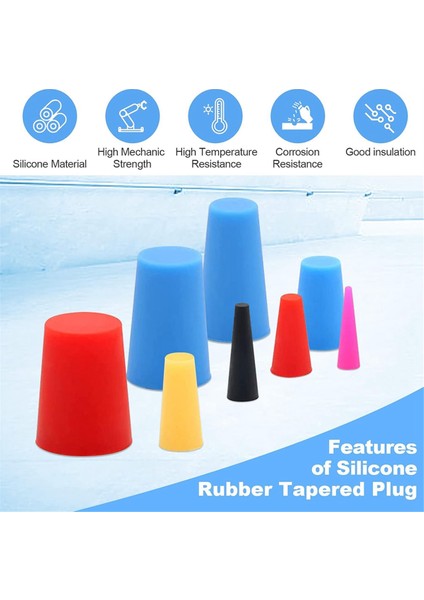 120 Adet Silikon Kauçuk Konik Fişler, Yüksek Sıcaklığa Dayanıklı Silikon Kauçuk 8 Boyut 1/16 Ila 5/8 Inç Delik Fişleri Için (Yurt Dışından) fırsatları