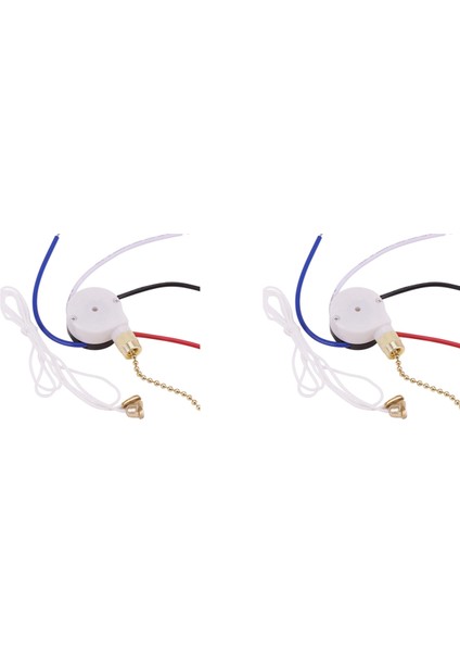 Tavan Vantilatörü Anahtar Seti 3 Hız 4 Telli, ZE-208S Çekme Tel Anahtarı Altın (Yurt Dışından)