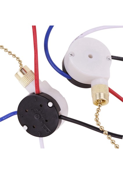 Tavan Vantilatörü Anahtar Seti 3 Hız 4 Telli, ZE-208S Çekme Tel Anahtarı Altın (Yurt Dışından) fırsatları