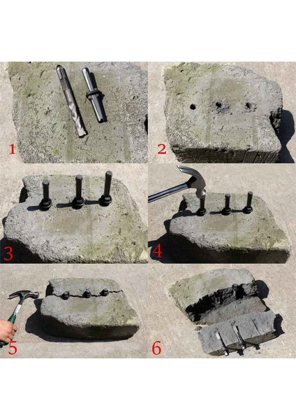 5 Adet Taş Ayırıcı Takoz, Taşocakçılığı Aracı, Elektrikli Çekiç (16MM) (Yurt Dışından)