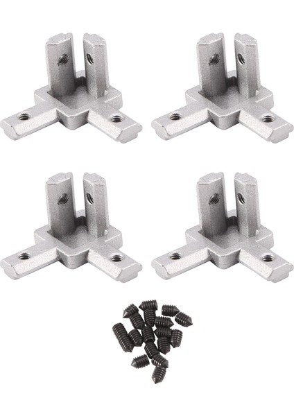 T Yuvalı Alüminyum Exusion Profili 2020 Serisi Için 3 Yollu Uç Braketi (Yurt Dışından)