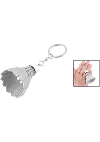 4x Anahtarlık Çanta Bölünmüş Yüzük Plastik Anahtarlık Badminton Dekorasyon Beyaz (Yurt Dışından) modelleri