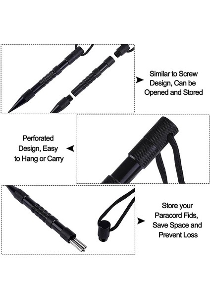 12 Parça Paracord Fids Aksesuarı, Çivili Bağlama Iğnesi (Yurt Dışından)