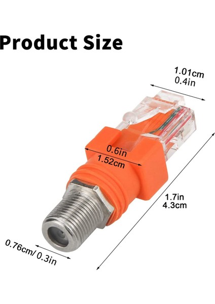 Hat Test Cihazı Için 4 Paket Koaksiyel Rf F Dişi - RJ45 Erkek Dönüştürücü (Yurt Dışından) fiyatları