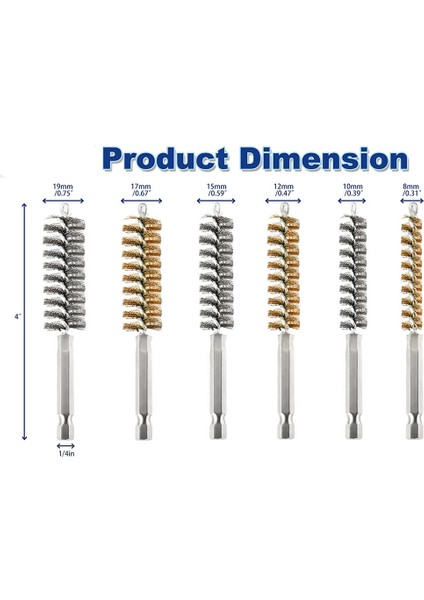 12 Adet Tel Delik Fırça Delik Temizleme Fırçası Fırça Seti Paslanmaz Çelik Tel Bükülmüş Fırça, 6 Boyutta Matkap Darbeli Sürücü Için (Yurt Dışından) fırsatları