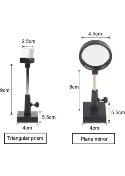 6x Fiziksel Optik Deney Seti Dışbükey Lens Içbükey Lens Üçgen Prizma Düzlem Ayna Dışbükey Ayna Optik Lens (Yurt Dışından)