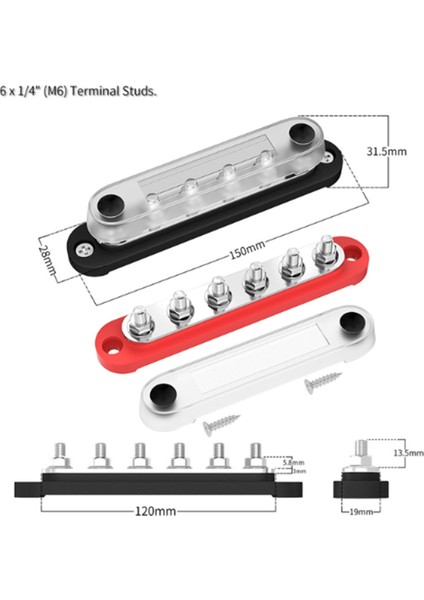 Araba Terminal Bloğu Negatif Bara 12V Güç Dağıtım Bloğu (Yurt Dışından) fiyatları