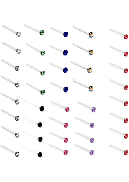 20 Çift Kristal Taklidi Renkli Kız Takı Iğneli Küpelerin Yuvarlak Kısmı (Yurt Dışından)