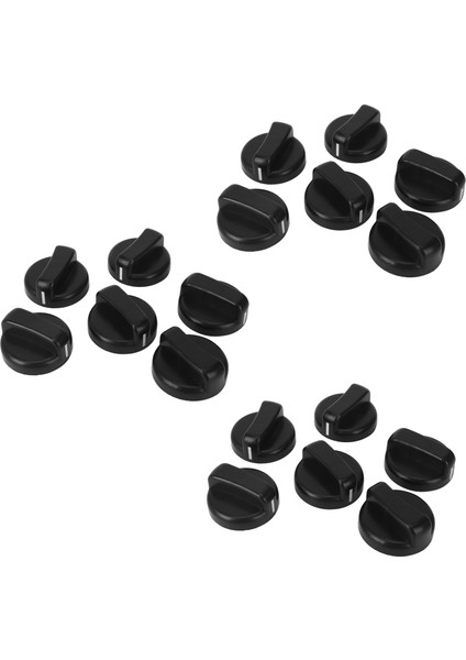 18 Pcs Mutfak Siyah Plastik Gaz Sobası Ocak Kontrol Düğmeleri (Yurt Dışından)