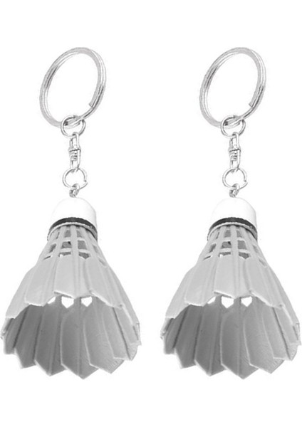 2x Anahtarlık Handtasche Bölünmüş Yüzük Kunststoff Badminton Anahtarlık (Yurt Dışından)