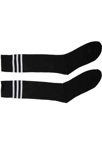 Siyah Diz Yüksek Atletik Spor Tüp Çorabı Üzerinde Old School Beyaz Kanal / Futbol Veya Herhangi Bir Spor Için Harika, Ayrıca Iyi Bir Çizme Çorabı Yapar (Yurt Dışından) fiyatları