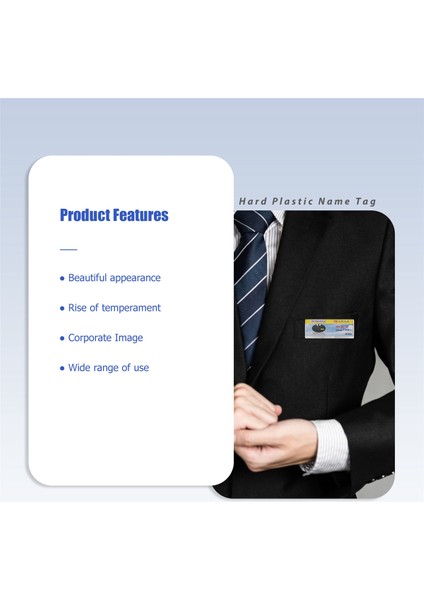 Çengelli Iğne Şeffaf Sert Plastik Isim Etiketi Klip Tutucu 3 Parça (Yurt Dışından) fırsatları