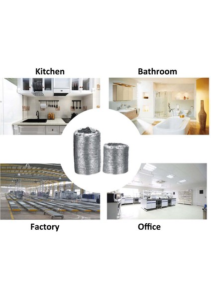 2x 4 Inç Vantilatör Borusu 100MM Pvc Alüminyum Boru Havalandırma Borusu Hortum Esnek Kanal 3/2 M Hava Sistemi Havalandırma Banyo (Yurt Dışından) indirimleri