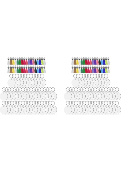 100 Takım Süblimasyon Boş Anahtarlıklar, 2 Inç Isı Transferi Anahtarlık Boşlukları ile Mdf Anahtarlık Dekoratif Etiket Seti (Yurt Dışından)