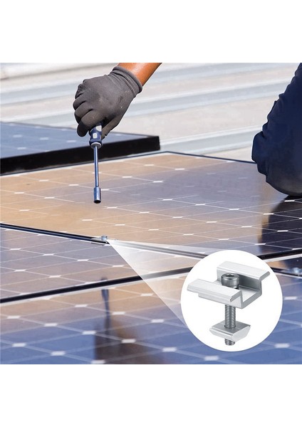 8 Adet Güneş Paneli Montaj Braketleri, Kelepçeler, Pv Güneş Paneli Için 30MM (Yurt Dışından)