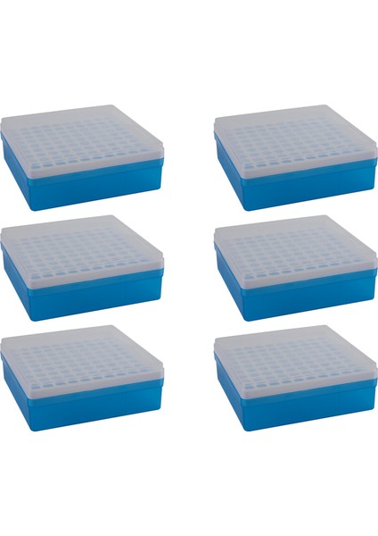 6x Plastik Kare 100 Pozisyon Laboratuvarı 1.5ml Santrifüj Tüpü Kutu Kutusu (Yurt Dışından)