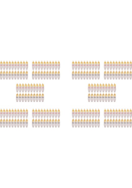 200 Adet Rca Fiş Ses Video Kilitleme Kablosu Konektörü Altın Kaplama (Yurt Dışından)