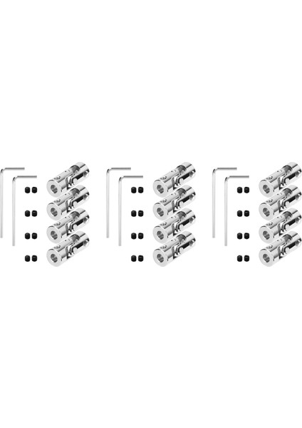 12 Paket 4mm Ila 4mm Çelik Evrensel Ortak Kardan Kaplin Konnektörü, Dönebilen Model Dıy Motor Şaftı Montaj Aksesuarı (Yurt Dışından)