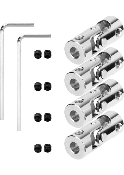 12 Paket 4mm Ila 4mm Çelik Evrensel Ortak Kardan Kaplin Konnektörü, Dönebilen Model Dıy Motor Şaftı Montaj Aksesuarı (Yurt Dışından)