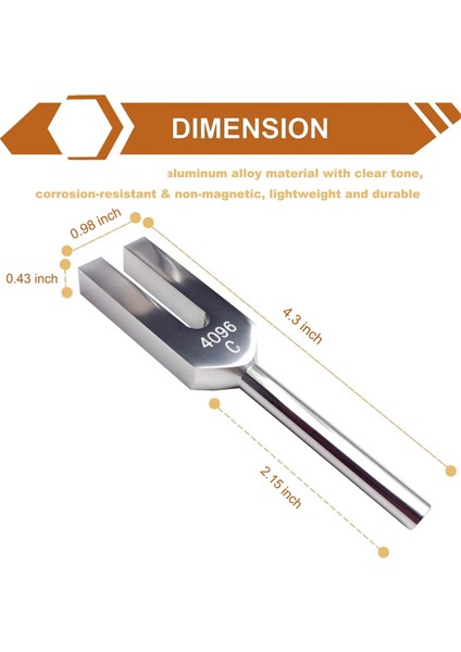 4096 Hz Diyapazon, Şifa Için Kristal Diyapazon, Tahta Çekiçli Tıbbi Sınıf ve Yumuşak Saklama Çantası (Yurt Dışından) modelleri