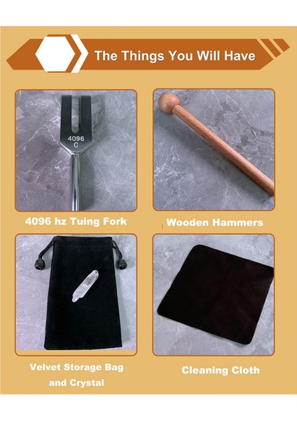 4096 Hz Diyapazon, Şifa Için Kristal Diyapazon, Tahta Çekiçli Tıbbi Sınıf ve Yumuşak Saklama Çantası (Yurt Dışından) indirimleri