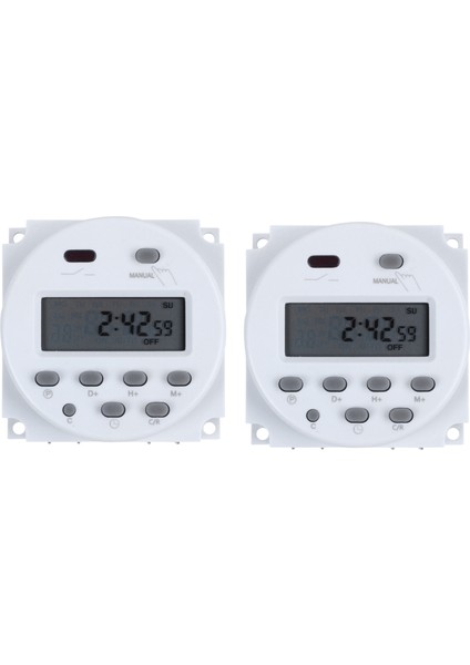 2x Dc 12V Dijital LCD Güç Programlanabilir Zamanlayıcı Zaman Anahtarı Röle 16A Amper (Yurt Dışından)