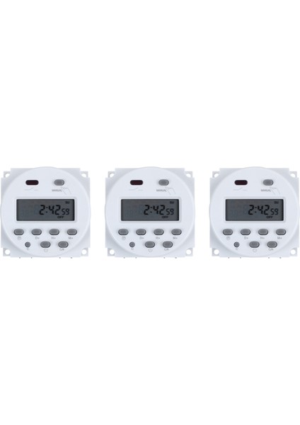 3x Dc 12V Dijital LCD Güç Programlanabilir Zamanlayıcı Zaman Anahtarı Röle 16A Amper (Yurt Dışından)