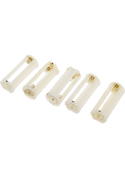 Adet Yuvarlak 3x 1.5V Aaa Pil Tutucu Kılıf Kutu Konteyner Beyaz (Yurt Dışından)