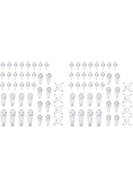 80 Adet Görünmez Tırnak Vidaları Duvar Kancaları Resim Askıları Traceless Fotoğraf Kanca Fonksiyonu Resim Boyama Çerçevesi Askı (Yurt Dışından)