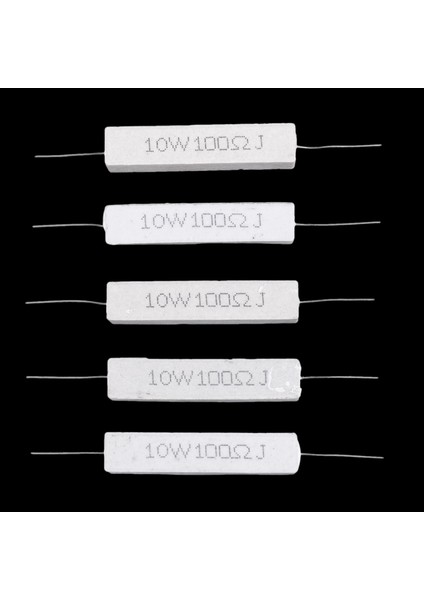 5 Adet 10W Watt 100 Ohm %5 Eksenel Telli Çimento Dirençler (Yurt Dışından) fiyatları